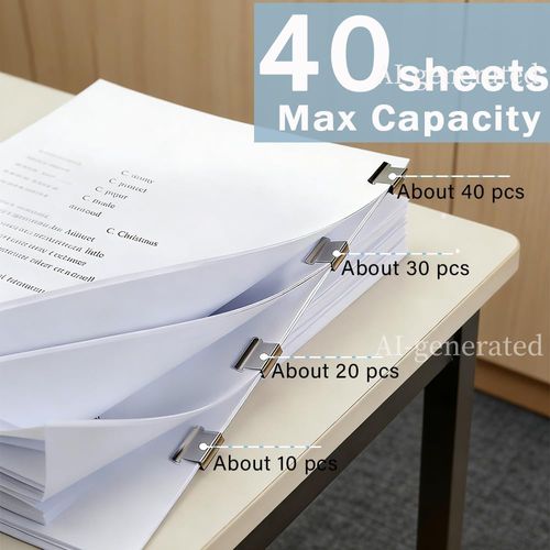 Reusable Paper Push Clip Dispenser Set (100 Clips) | Heavy-Duty Document Binder