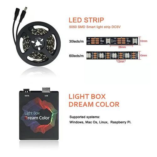 🎁 USB LED light strip for TVcomputer screens, with APP and Bluetooth remote control 🎁
