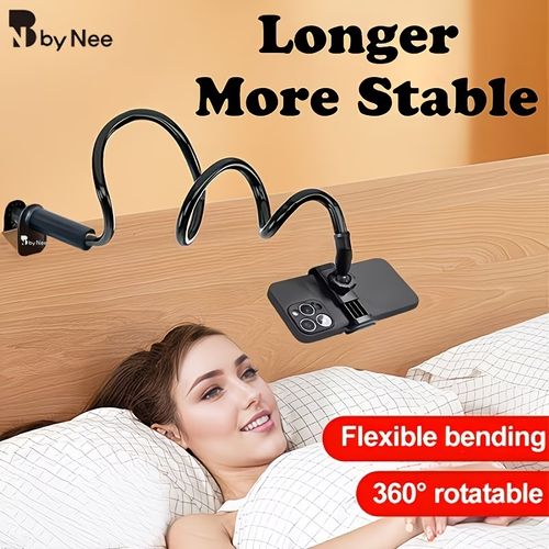 360° Rotating Desktop Phone Stand with Spiral Base - Hands-Free Lazy Phone Holder