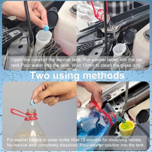 Concentrated Car Windshield Washer Tablets | Crystal Clear Vision & Savings