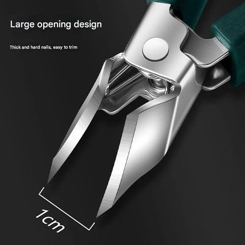 Ultra-sharp bevel nail clippers with lock, stainless steel bevel anti-splash nail clippers for thick hard nails, eagle beak, nail groove