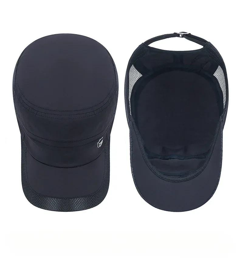 2pcs Quick-Dry Men's Sun Protection Hats（1pc Black+1pc Khaki）