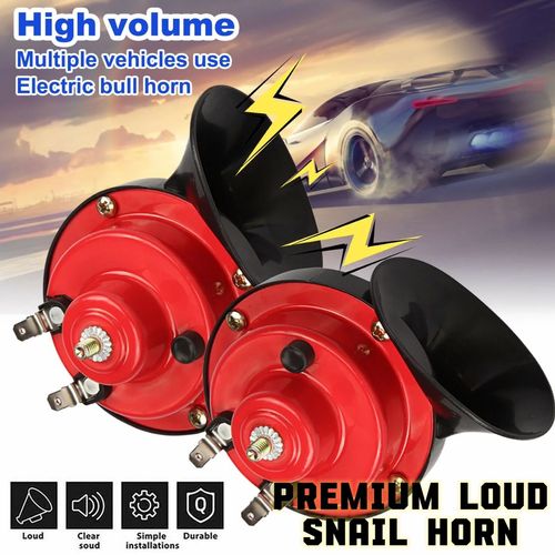 🚨110DB Train Horn—Small Size, BIG Sound!&🔥Modified 12V snail horn for motorcycles, universal 150dB tweeter, waterproof car horn🔥