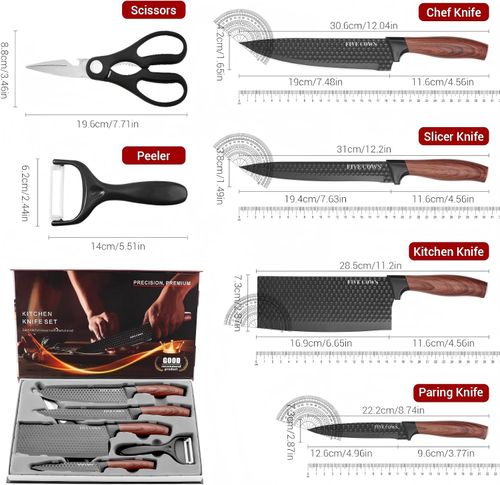 ProSharp™ 6-Piece German Steel Kitchen Knife SetProSharp™