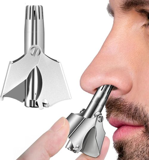 Manual Nose & Ear Hair Trimmer Set - Stainless Steel & No Battery Needed