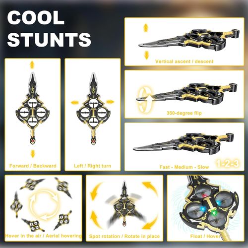 Remote-controlled flying swords and knives, gesture-controlled, 360° rotating flying sword toy, stunt rolls, a toy suitable for all ages.