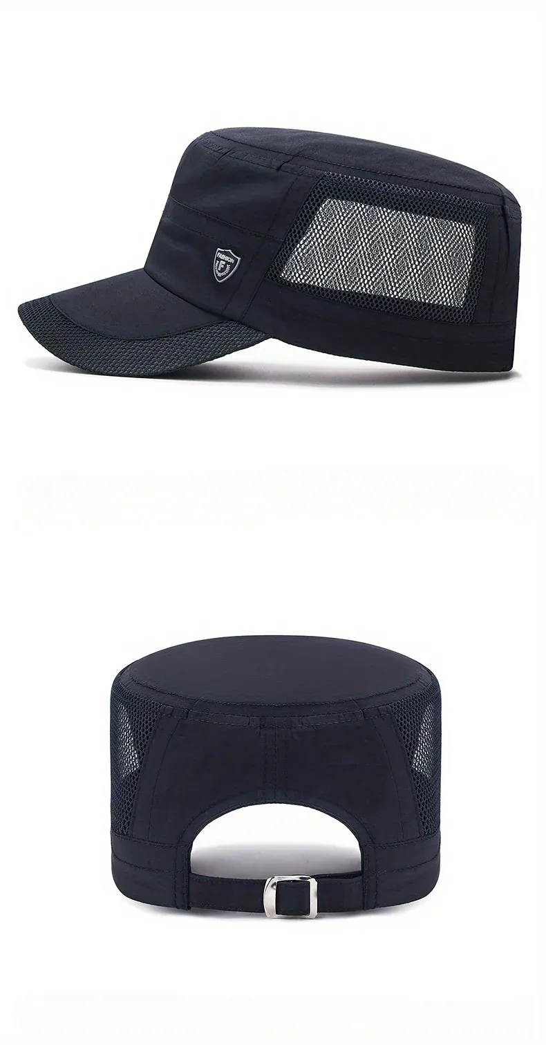 2pcs Quick-Dry Men's Sun Protection Hats（1pc Black+1pc Khaki）