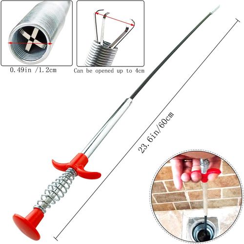 Sink Grabber Flexible grabbing tool for trash picking, drains, household sinks, toilets and cleaning dryer vents (2m)