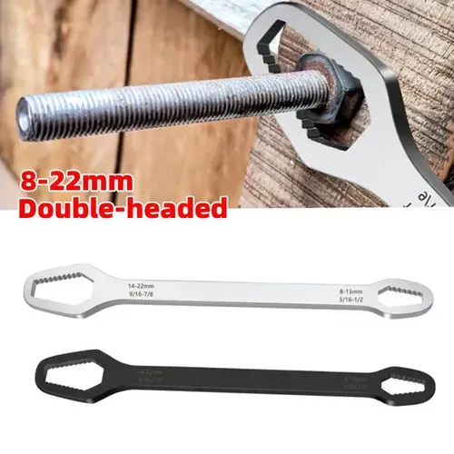 🌈🔧Universal 8-22mm wrench, one wrench solves all problems (silver).💪