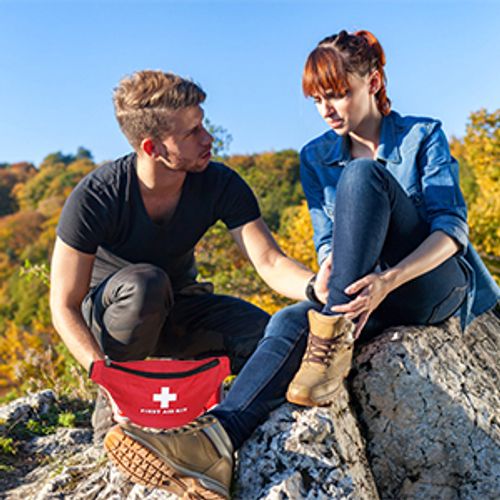 Red First Aid Kit, Empty Travel Rescue Bag, First Aid Kit, First Aid Kit, First Aid Kit, Suitable for Cars, Homes, Offices, Kitchens, Sports, Outdoors (Red, with Folder)