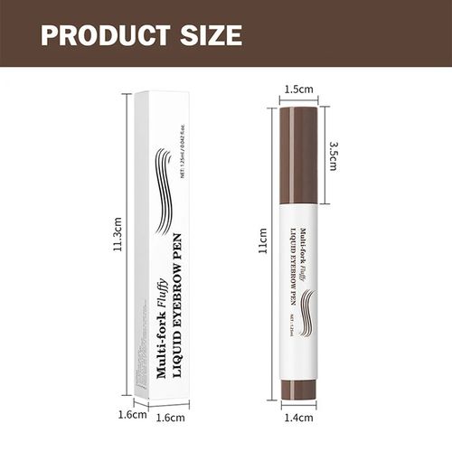 Buy one get one free Multi-Forkfluffy Liquid Eyebrow Pen(2 Packs Ash-black + Black-brown）