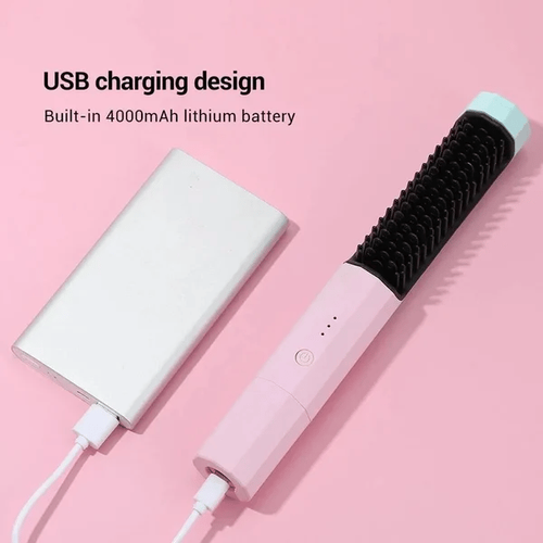 Portable Cordless Hair Straightening Brush