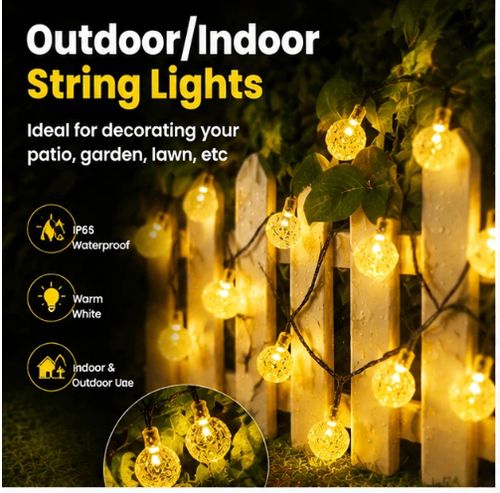 LED Solar Garden Crystal Lights