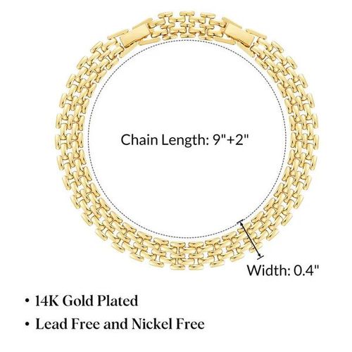 2pcs！14k Chunky Link Anklets