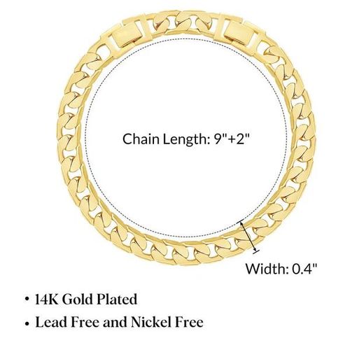 2pcs！14k Chunky Link Anklets