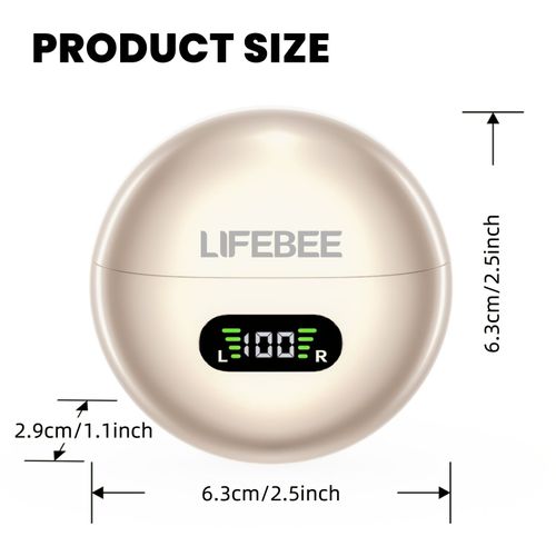 LIFEBEE Wireless Open Earbuds, OWS Clip On Earphones, Butterfly Earrings Earbuds