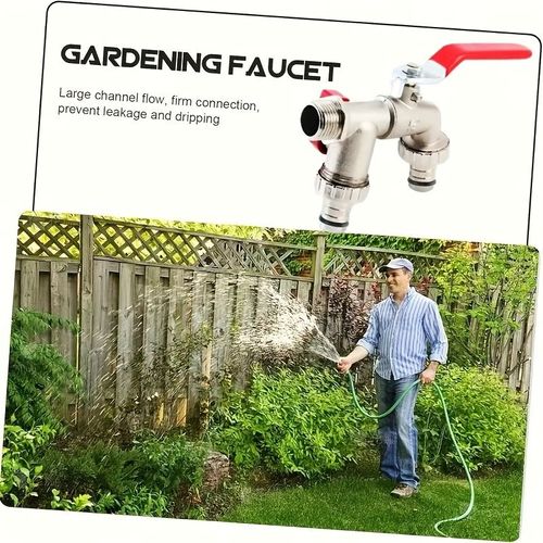 Dual Outlet Garden Hose Faucet
