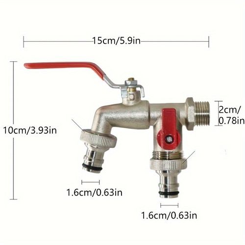 Dual Outlet Garden Hose Faucet