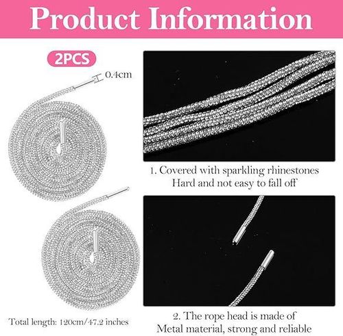 Shiny Rhinestone Shoelaces