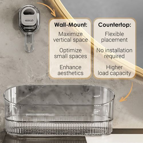 Suction Cup Storage Rack with Drain Hole
