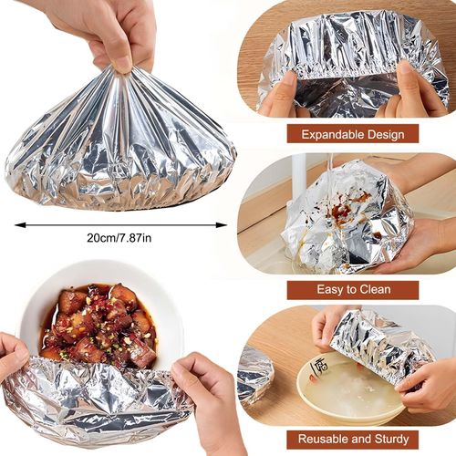 Reusable Elastic Aluminum Foil Food Covers
