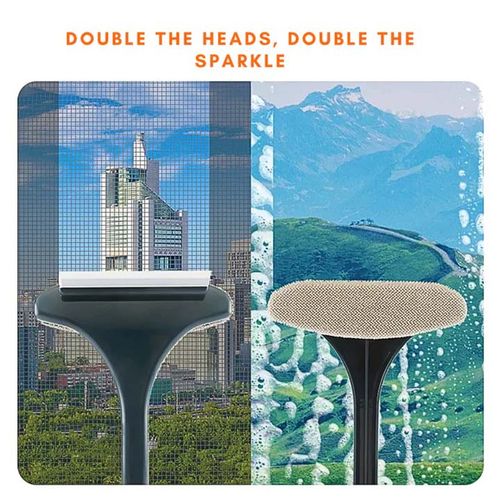 Window Cleaning Tool with Dual-Head