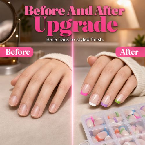 French Press-On Nails Set
