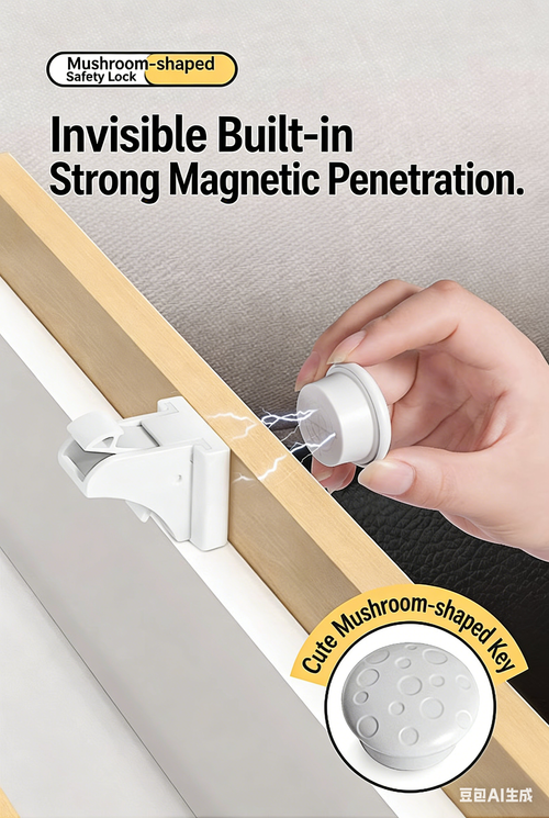 Pack Magnetic Cabinet Locks Baby Proofing（1key+4locks）