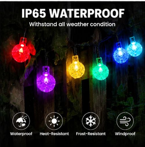 LED Solar Garden Crystal Lights