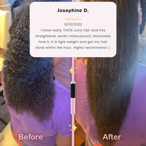 Portable Cordless Hair Straightening Brush