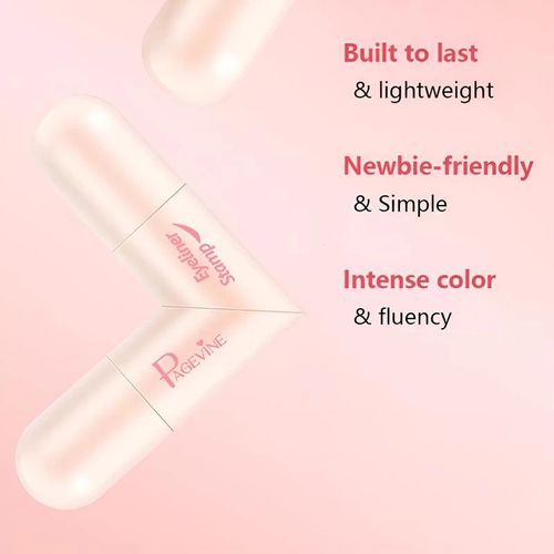 2 Packs black +brown！Rotating Dual-Ended Eyeliner Pen & Wing Stamp