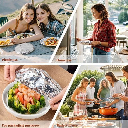 Reusable Elastic Aluminum Foil Food Covers