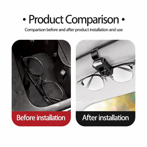 Glasses clip for the sun visor