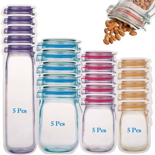 Mason Jar Ziplock Bags