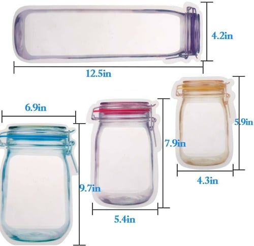 Mason Jar Ziplock Bags