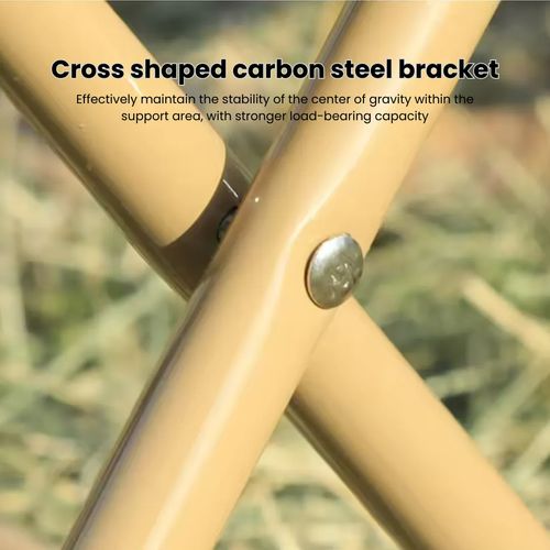 Portable Collapsible Stool - Folding Chair with Storage Pouch（khaki）