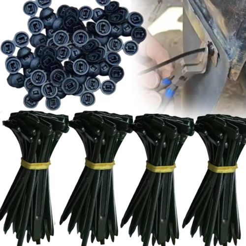 100pcs Nylon Universal Cable Tie Buckle, Heavy Duty Self-Locking Nylon Zip Ties Holder