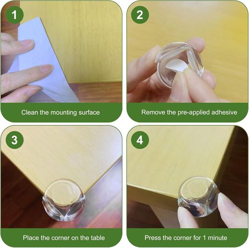 Round transparent corner pads