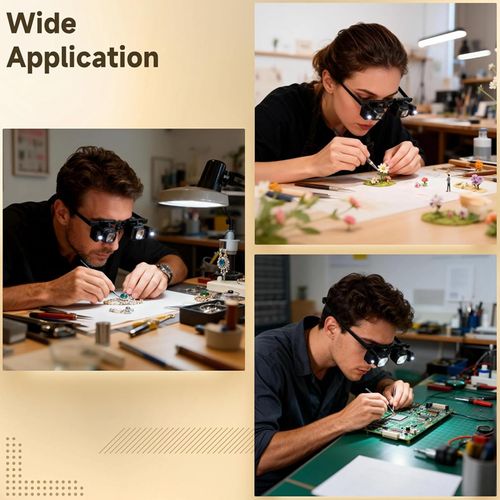 LED Magnifier Glasses
