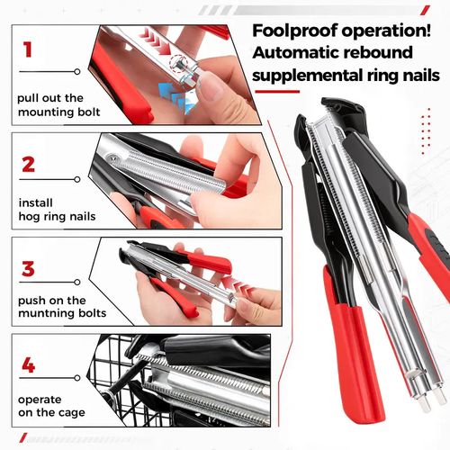 C Clips Hog Ring Pliers Kit 100 PCS-600 PCS