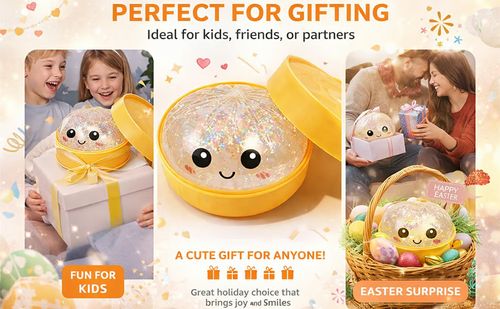 2 PACK！SGlitter Dumpling Squishy Steamer Squeeze Fun