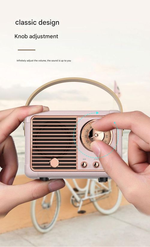 Pink Mini Retro Bluetooth Speaker - Portable Wireless Speaker with FM Radio | USB | TF Card