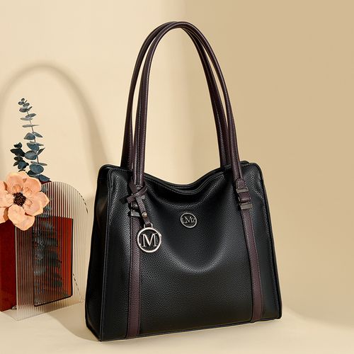 Qiandian Women's Bag 2025 New Trendy Style - Light Luxury Premium PU Leather Tote | Large-Capacity Cowhide-Inspired Shoulder & Crossbody Bag