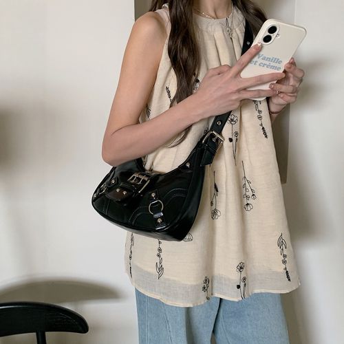 2025 Trendy Crescent Bag - Punk Style with Rivets | Adjustable Strap, Versatile for Commuting & Daily Use | Retro-Chic Shoulder | Crossbody Clutch for Women