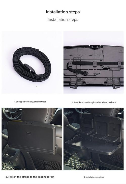 Foldable Car Backseat Tray - Multi-Function Meal Stand w  Collapsible Cup Holder & Tablet Slot | Crash-Tested Organizer for Kids & Road Trips
