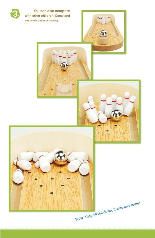 Kids' Wooden Mini Bowling Set - Creative Puzzle Toy for Parent-Child Interaction | Fun Desktop Game for Leisure & Stress Relief, Ingenious Design