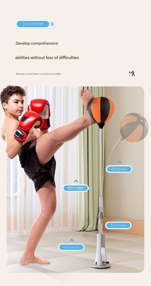 Boxing Reaction Ball - Height Adjustable, Springy Speed Ball | Stress Relief Training Equipment, Freestanding and Home Use Tumbler Target