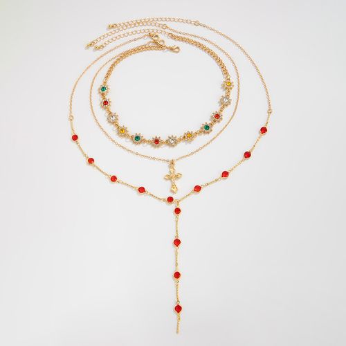 Cross-Border Bohemian Crystal Necklace for Women - Stylish & Elegant Long Tassel Choker | Unique Vacation-Inspired Statement Jewelry