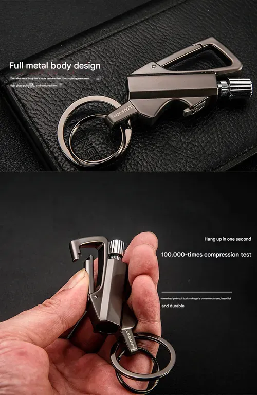BCK2666 Multi-Functional Forever Match - Kerosene Lighter with Bottle Opener & Keychain, Waterproof Portable Outdoor Lighter, Camping Survival Fire Starter Tool
