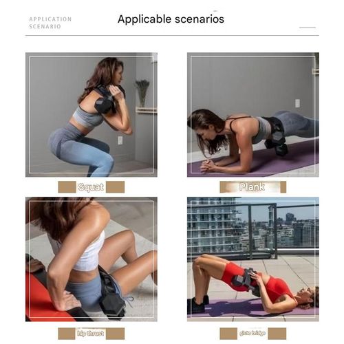 Portable Hip Thrust Belt - Compact Weighted Belt for Glute Bridges | Barbell | Dumbbell Alternative | Black Unisex Home & Travel Gym